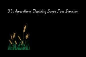 B.Sc AGRICULTURE